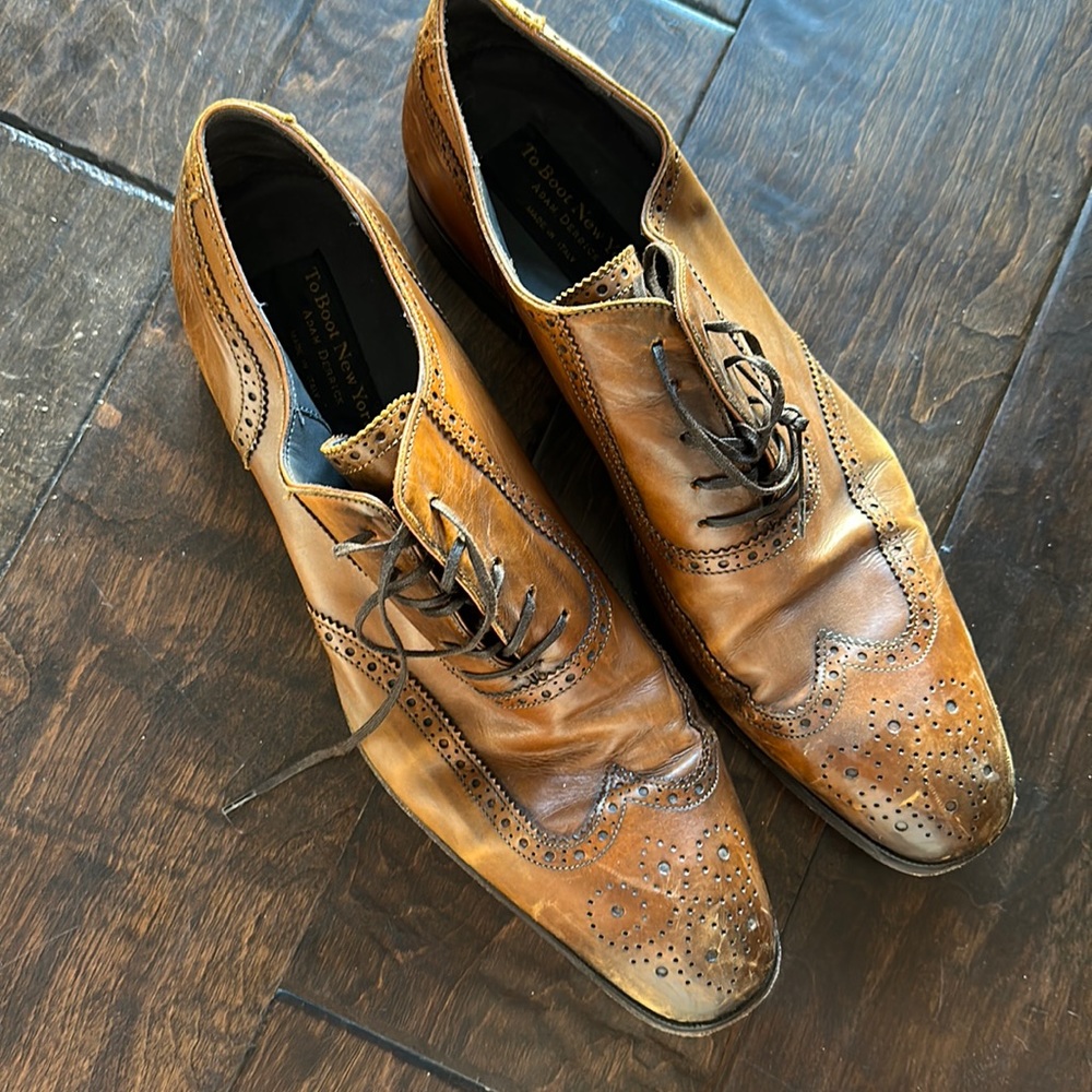 To Boot New York adam Derrick wingtip cognac